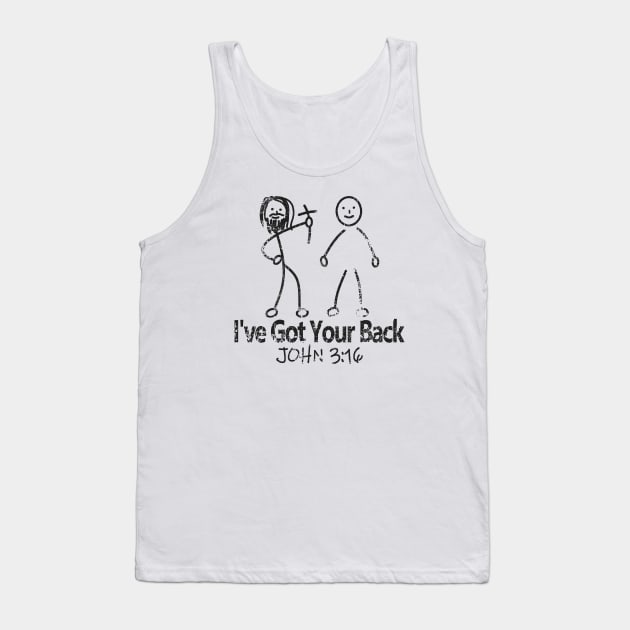 Jesus Has Your Back Tank Top by Etopix